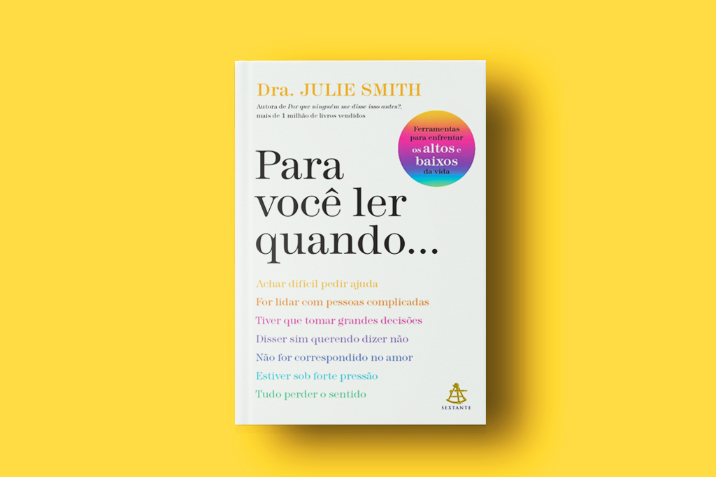Imagem, em fundo amarelo, do livro Para você ler quando...